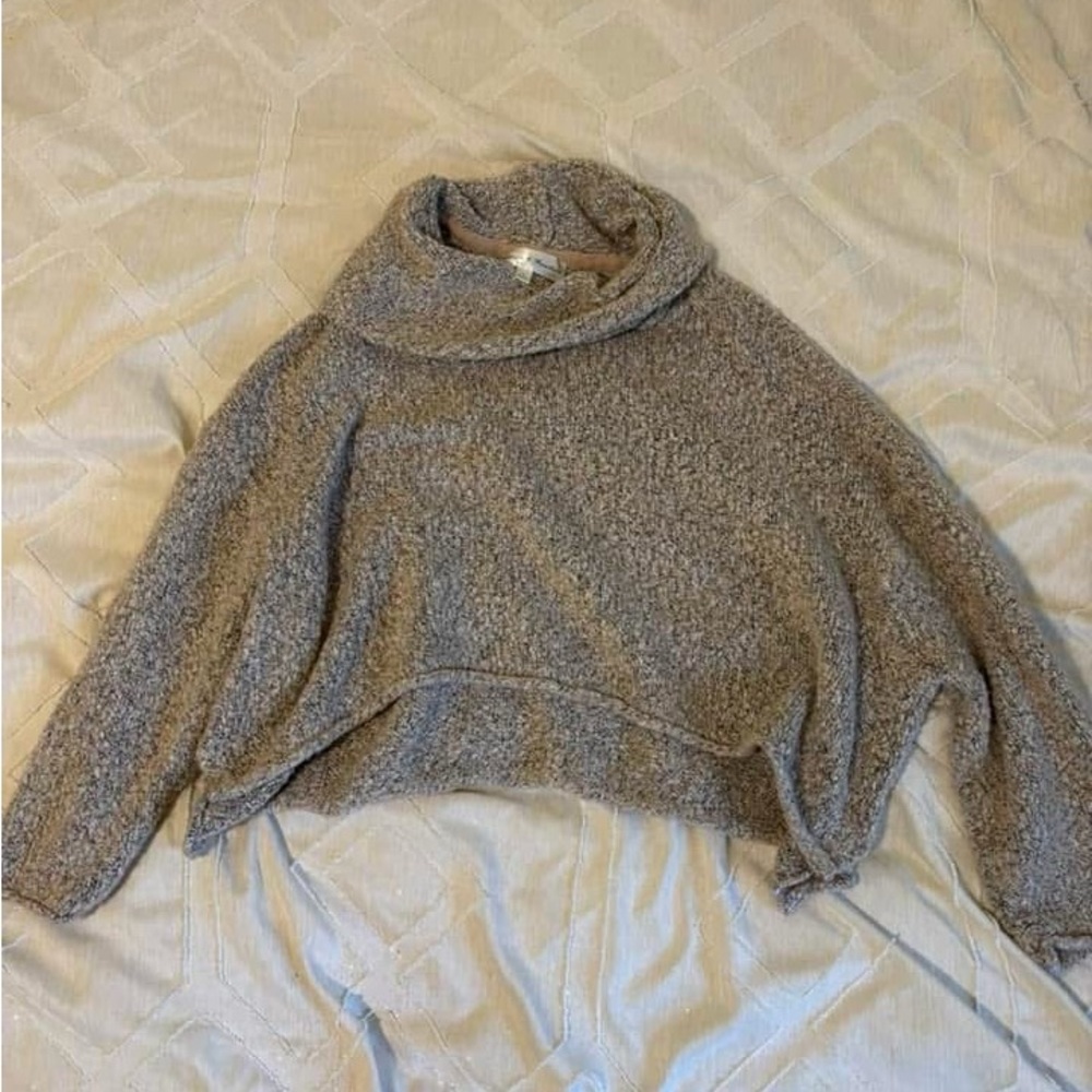 Cropped Turtleneck Sweater